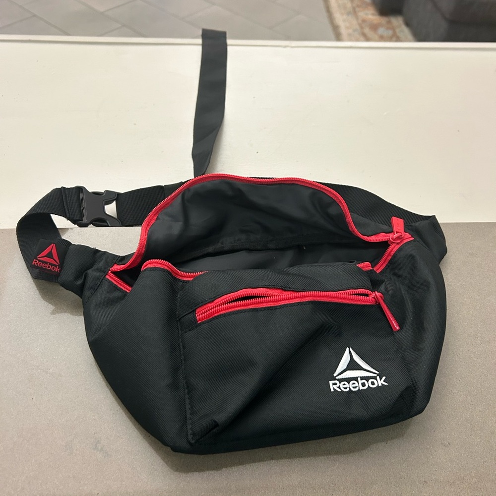 Reebok Black and Red Belt Bag-great condition!